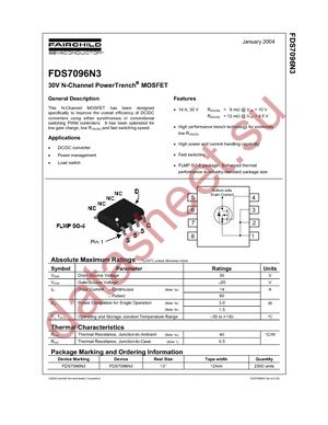 FDS7096N3 datasheet  